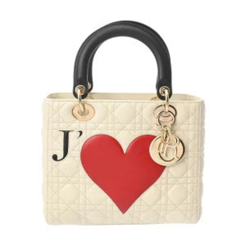 Christian Dior Cannage LADY JET AIME Amour Capsule White Black Red Lambskin